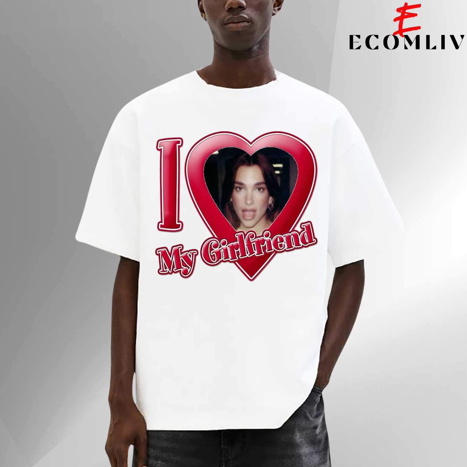 I Love My Girlfriend Dua Lipa T Shirt, Unisex Pop Star Tee